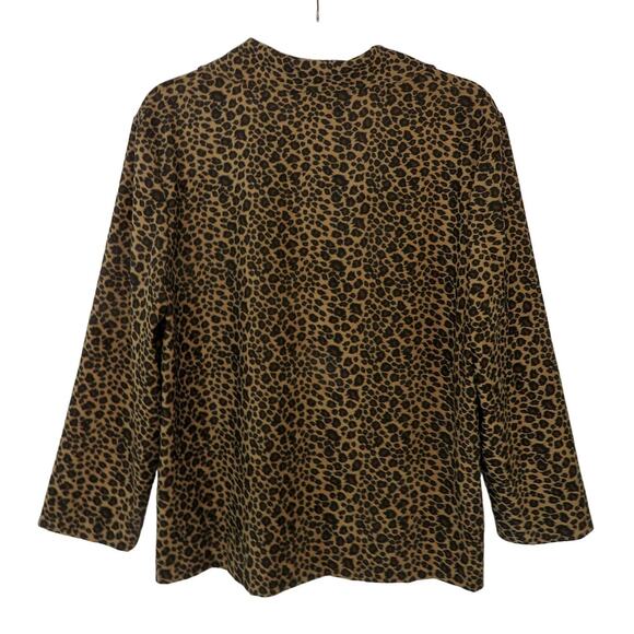 Briggs 90s Vintage Leopard Pattern Blazer Jacket Medium Retro Animal Print - Picture 3 of 4